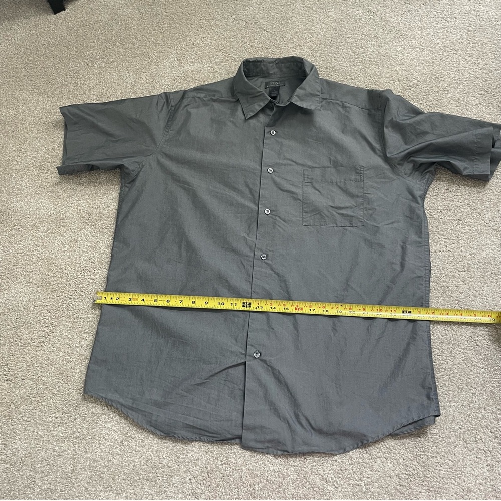 Crazy Horse A Claiborne Company Men’s Gray Short Sleeve Button Down Shirt, XL